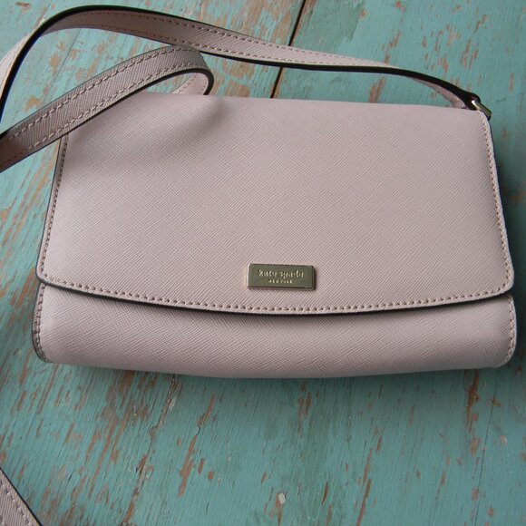 Kate Spade Laurel Way ADDISON Crossbody/INNER WALLET SAFFIANO LEATHER PINK - Picture 1 of 8